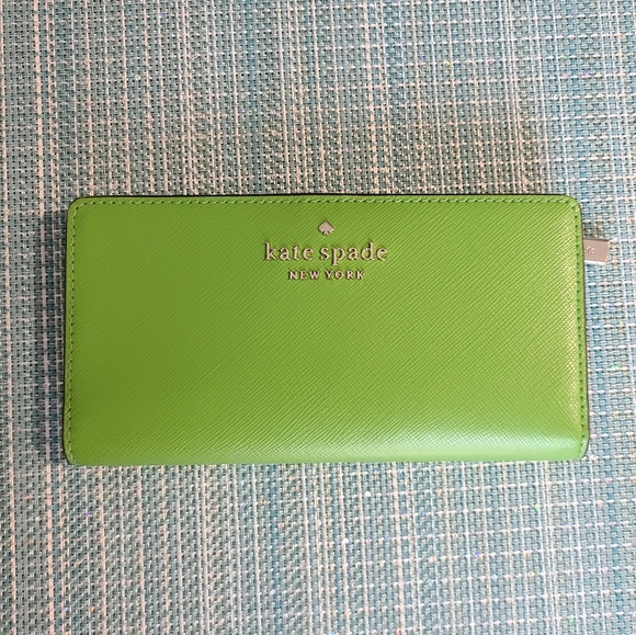 Kate Spade Green Wicker Bag & Wallet Set - Like new - Picture 14 of 16